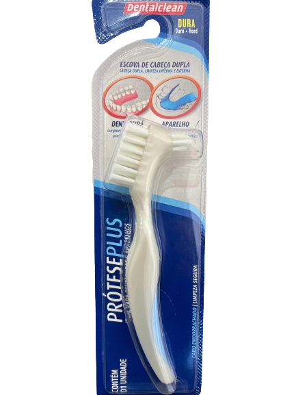 Escova de Cabeça Dupla - Dental Clean PrótesePlus